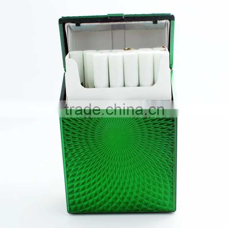 plastic cigarette case for 20s kind size 85mm cigarette pack holder with gold embossed sticker