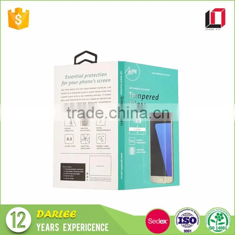 Professional OEM luxury phone film custom retail screen protector packaging paper box for tempered glass