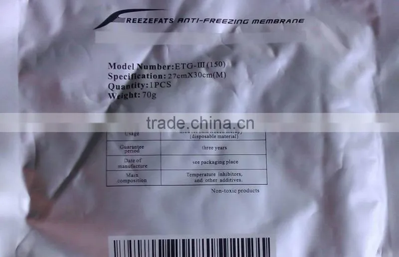 Freezefats Antifreezing Membranes for cryolipolysisETG-3(M)