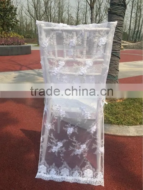 LGS024 wedding elegant cream white lace chair sash wholesale