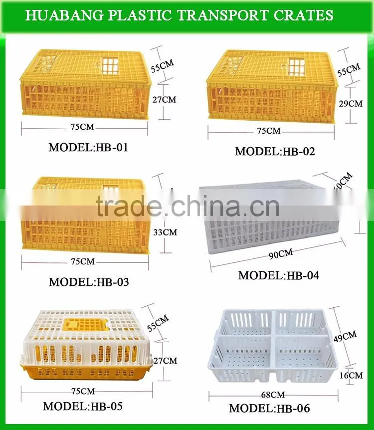 china best price plastic chicken transport cage for poultry farms