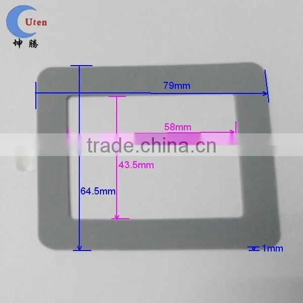 clear flat square self adhesive silicone rubber mat