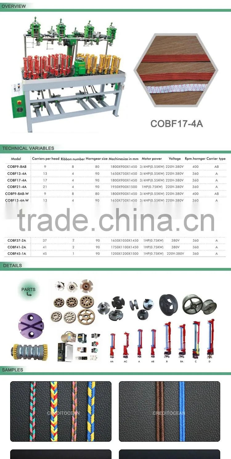 COBF17-4A HIGH SPEED FLAT CORD BRAIDING MACHINES