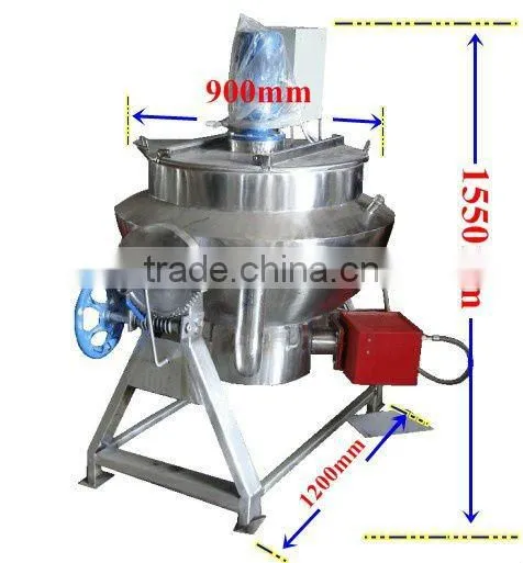 400L gas heating jacketed cooking pan