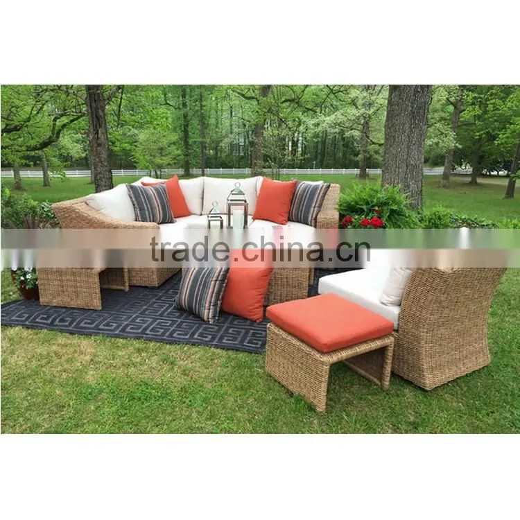 Latest design used sectional sofas outdoor rattan weave garden sofa set