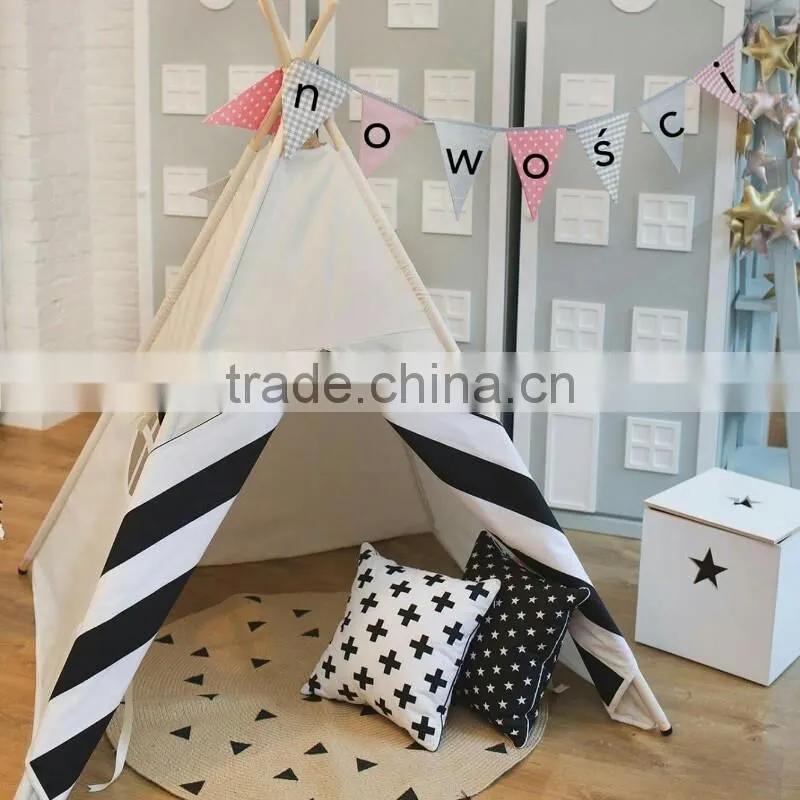 Promotional Kids Children play indoor room cotton canvas indian teepee tent