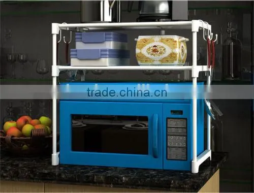 2-tier Metal Wre Microwave Oven Storagte Organizer Kitchen Pot Rack