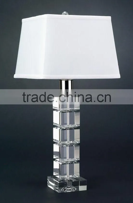 classic square crystal table lamp