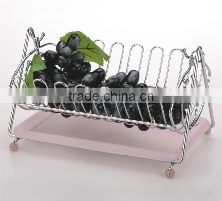 Polish Finish Round Shape Stainless Wire Fruit Basket