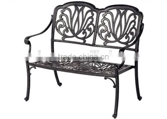 Metal patio garden furniture outdoor aluminum web double chairs