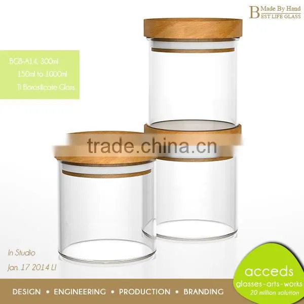 Clear Empty Glass Juicer Storage Jar of Honey Bee