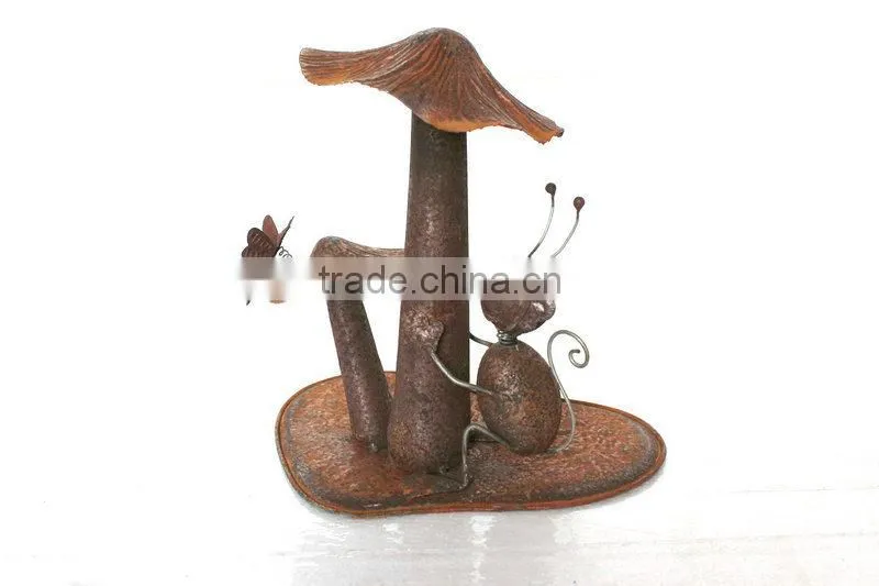 Garden decoration metal mushroom