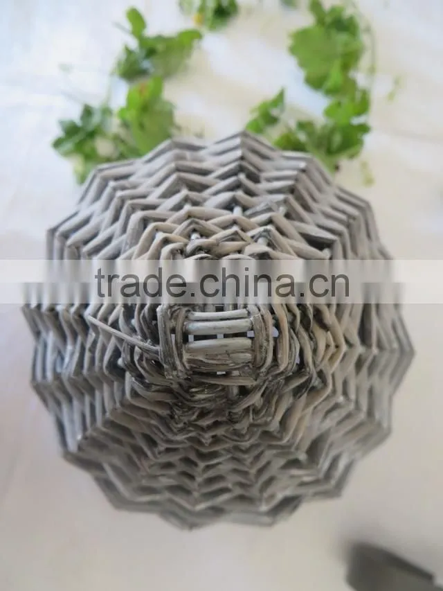 Rattan woven flower vase wicker