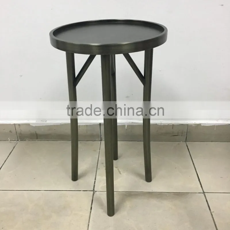 Alibaba online shopping Brushed bronze frame square metal coffee table high qualtiy