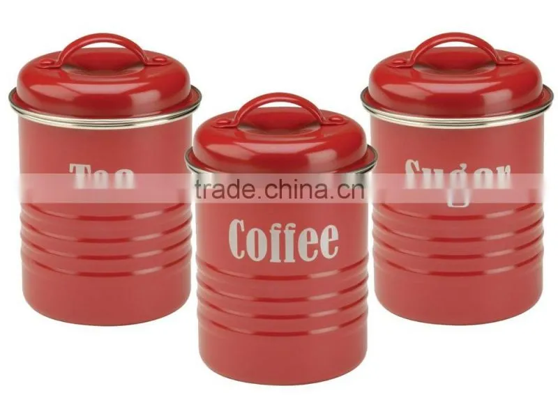 Round Metal Biscuit Jar