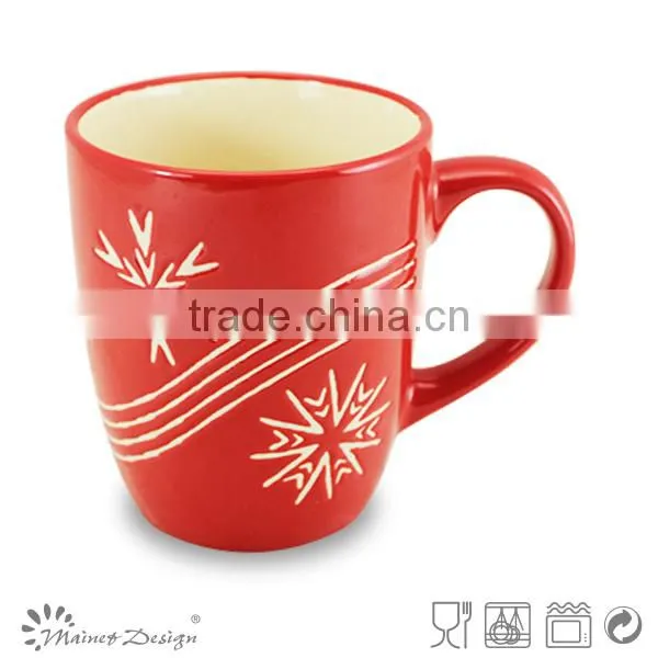 ceramic christmas mug with lovely designs,ceramic mug for 2015 christmas