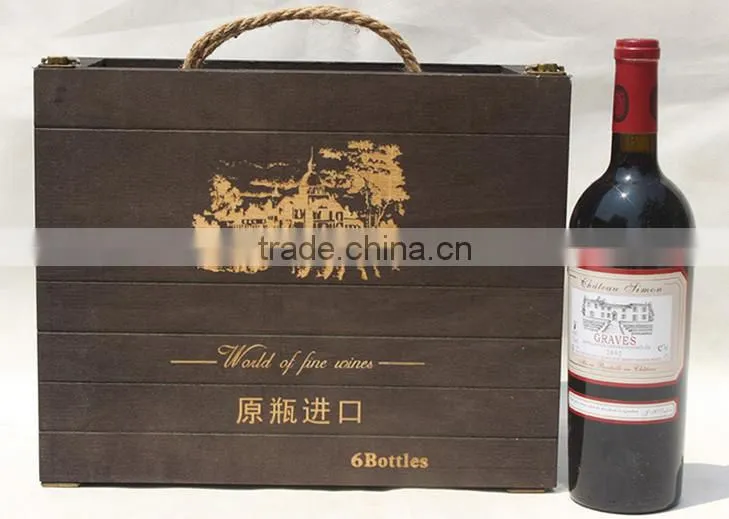 wooden boxes for wine bottles