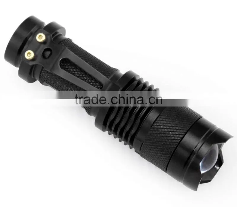 High quality Tactical Power LED 3 mode Focus Flashlight
