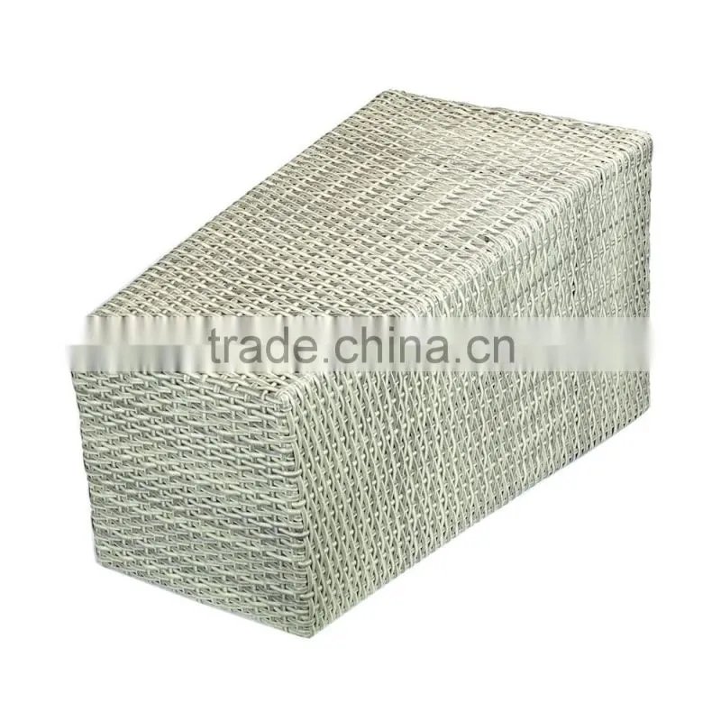 Hand Woven Plastic Rattan Storage Bucket Outdoor Decorative Flowerpot