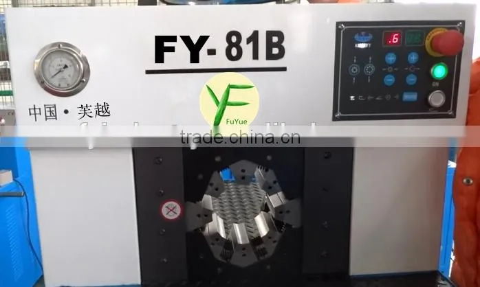 CE advanced super thin body max opening high pressure hose crimping machine R15 1/8" 2" with quick change tool