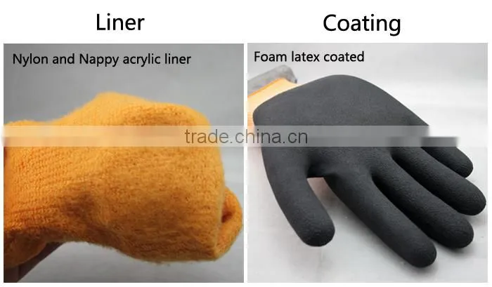 NMSAFETY Double liner latex foam winter gloves liners for men
