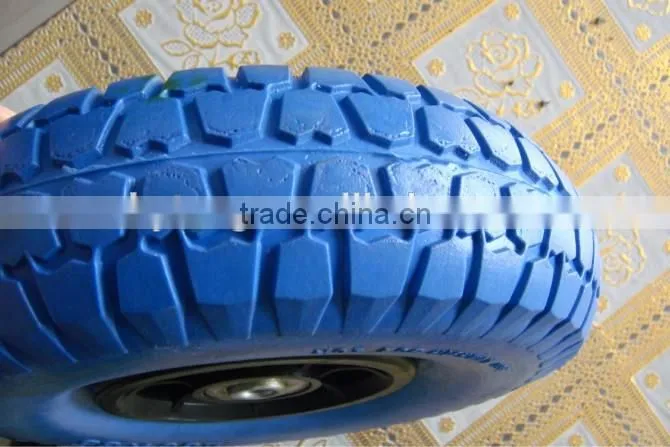 flat free wheel pu wheel 3.00-4 Solid wheel