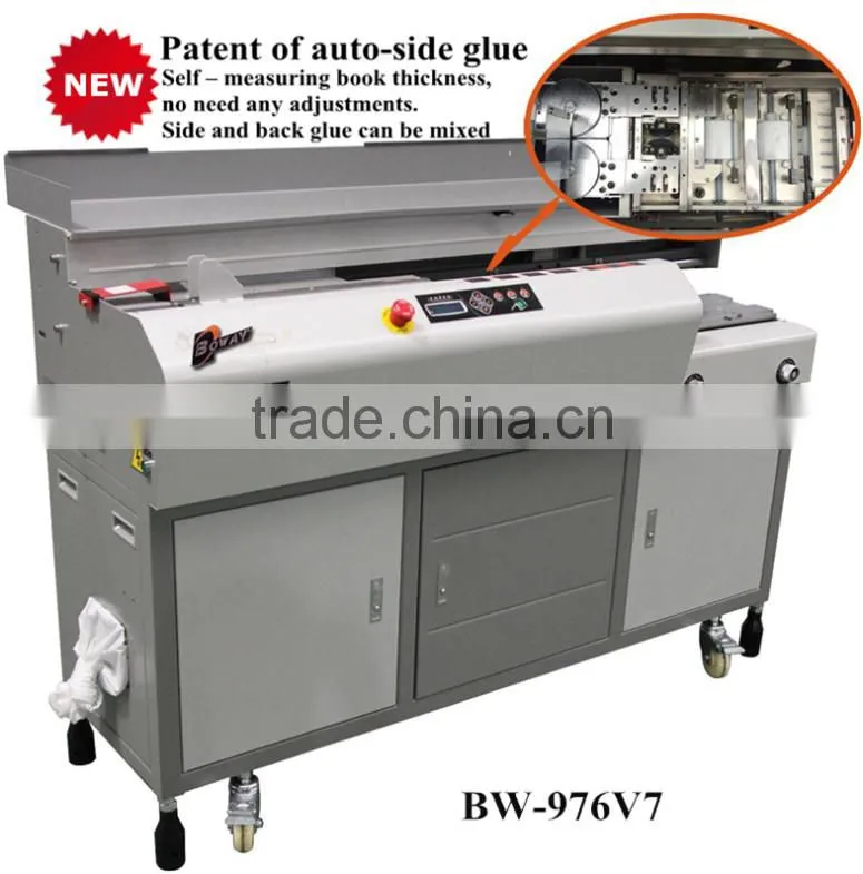 20 year manufacturer Boway New 976V7 perfect glue auto clmaping book printing plant bind machine