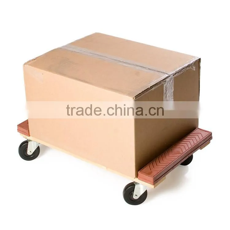 hardworking rubber capped hardwood tool cart moving dolly