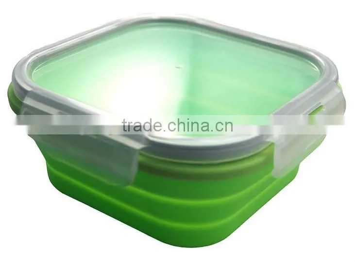 The Three Compartment Eco Silicone Collapsible Lunch Box