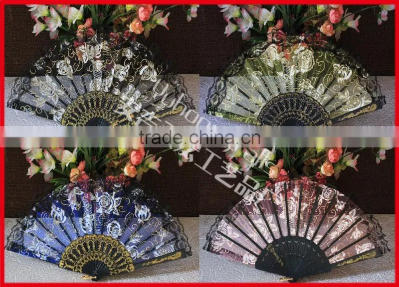 Spanish plastic hand folding fan
