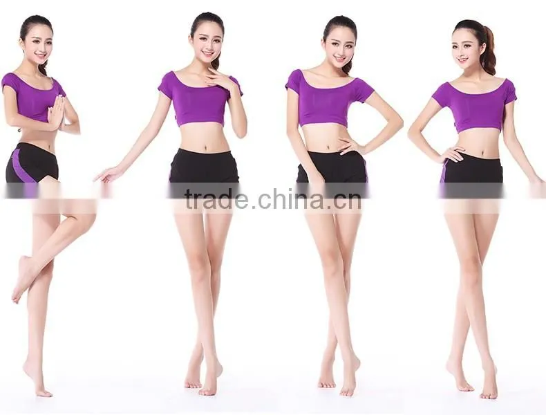 sexy 90% polyester 10% spandex blank yoga wear wholesale for girls