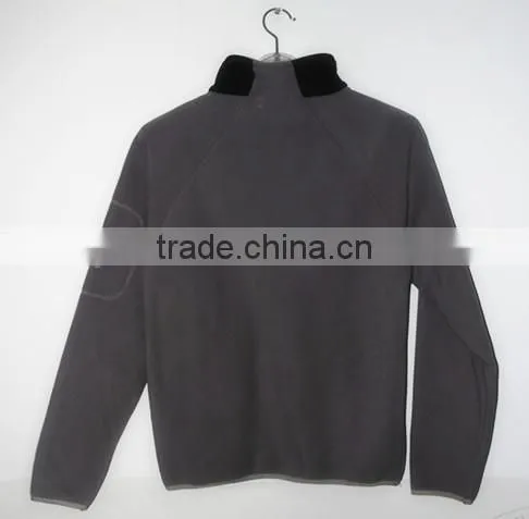 100% polyester mens' winter jacket compounded polar fleece double brush