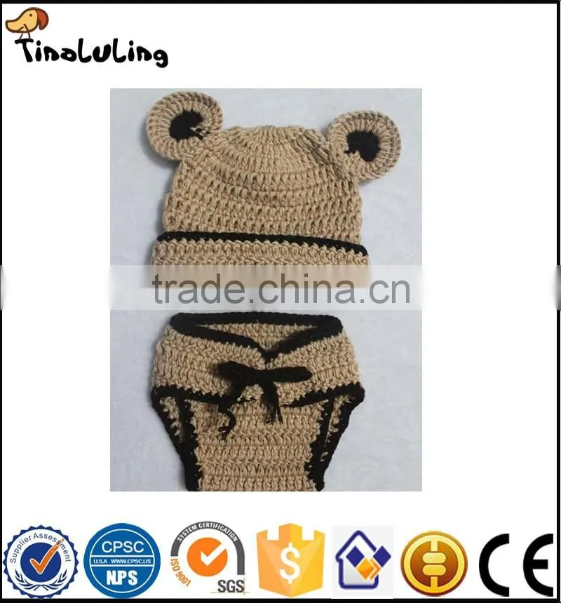NPT37 Tinaluling Baby Costume Photo Photography Prop Knit Crochet Beanie Bear Hat Cap