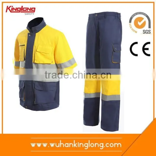 Long sleeve custom design comfortable industrial safety working uniforms