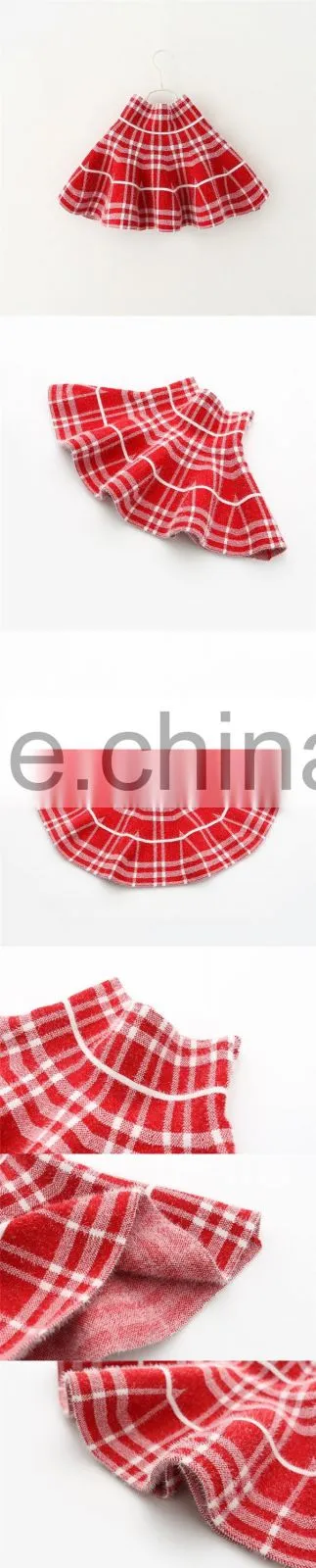 Fashion formal design high school uniform black plaid pleated skirt