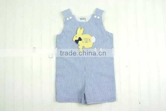 2017 Baby Boys Easter Outfit Kids Bunny Shortall Newborn Baby Boys Romper