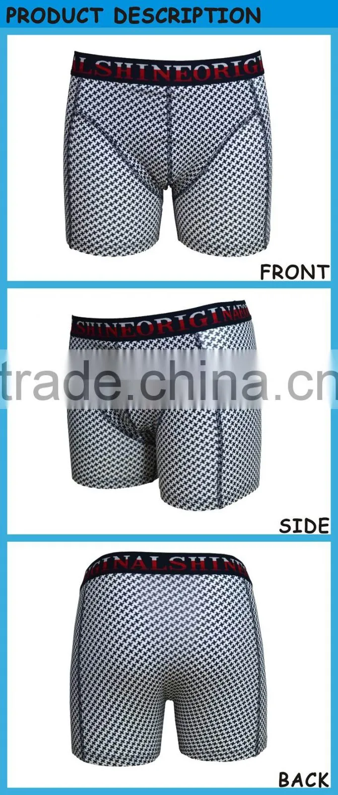 Leisure Mens underwear Man Boxer Cotton Spandex Underwear Men Boxer