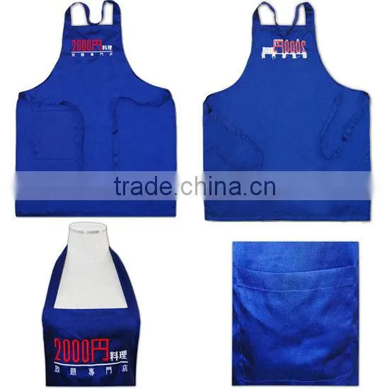 High quality cotton polyester best blue children apron