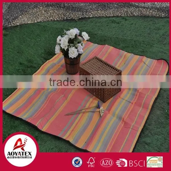 Noraml pattern picnic blanket for stock, Wholesale outdoor waterproof camping mat, 100% acrylic picnic blanket