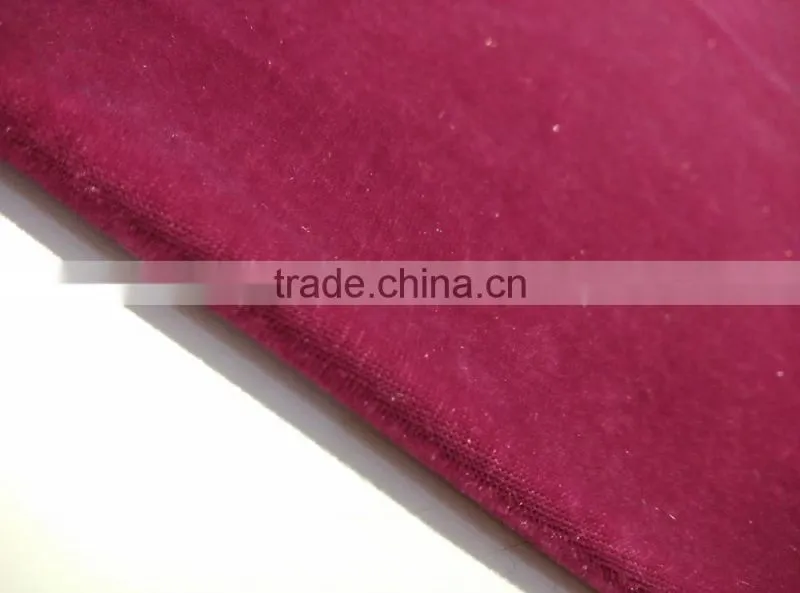 plain dyed spun velvet fabric/knitted fabric