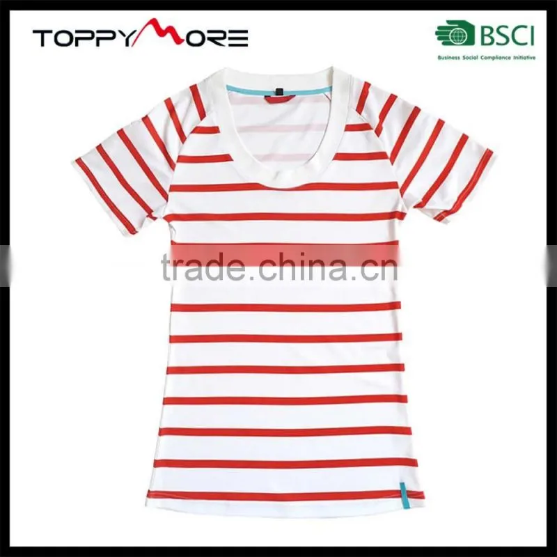 T184-092-1481SG Stripe T shirt High Quality Custom T-shirt