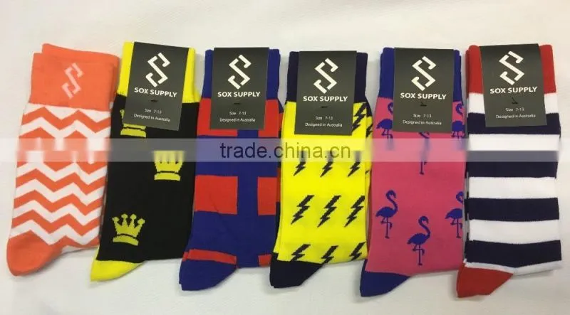 Custom Men Dress Socks Business Cotton Socks Happy Socks for Everyday ZP007