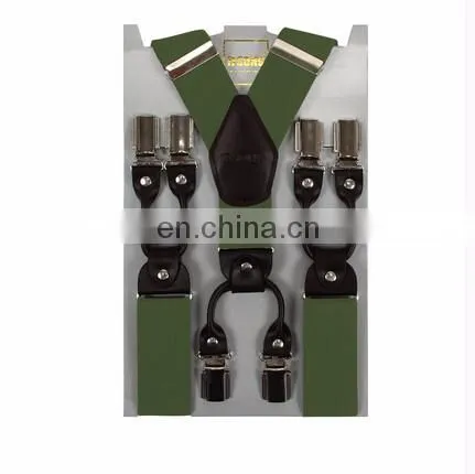 Factory direct sale 3.5cm Muti colors top strong quality clips men suspenders