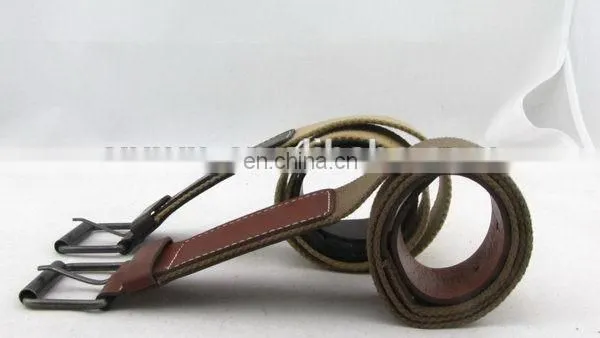 Fashion Canvas Belt With Leather For Men Seat Belt Buckle