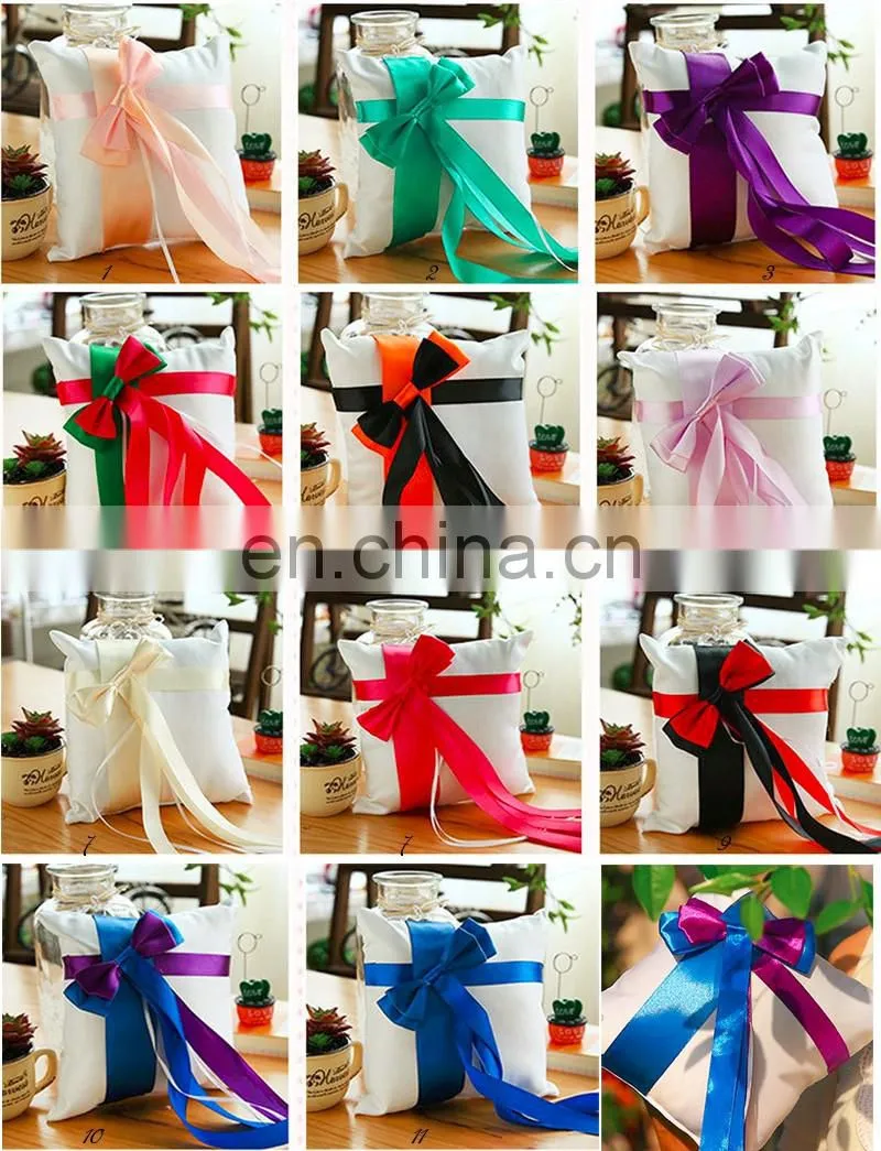 2016 New Western Style Big Bow with Ribbon Wedding Properties Bride Ring Pillow