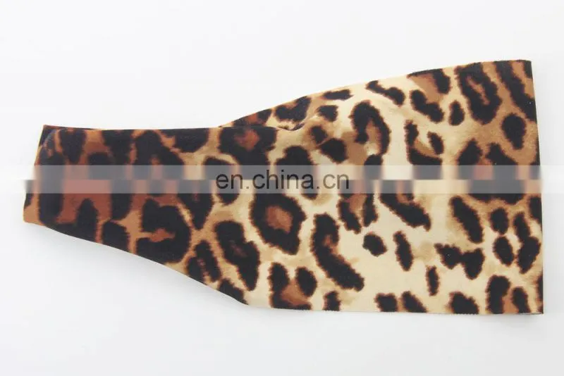 Girls fashion sports coverd elastic yoga Spandex fabric hair bands