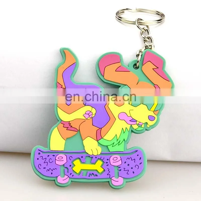 Custom Plastic 3D Soft Pvc Rubber Name Keychain manufacturers in china