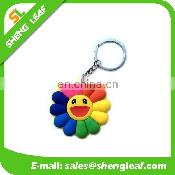 Custom cap shaped 3D logo soft pvc rubber keychain