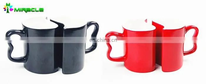 Fashion Lover Ceramic Type Heart Shape Sublimation Photo Mug
