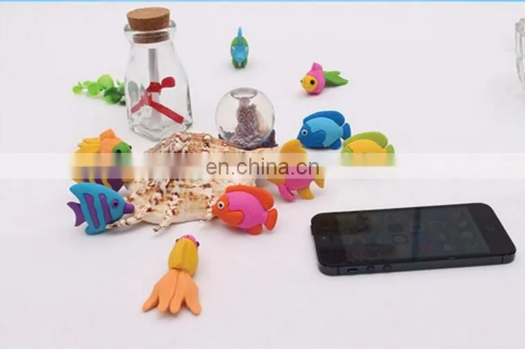 Fish Shaped Pencil Eraser Sea Animals